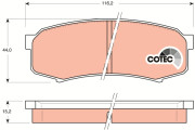 GDB1182DT Sada brzdových destiček, kotoučová brzda DTEC COTEC TRW