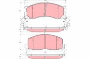 GDB1195 Sada brzdových destiček, kotoučová brzda TRW