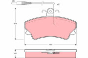 GDB1203 Sada brzdových destiček, kotoučová brzda TRW