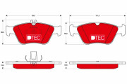 GDB1205DTE Sada brzdových destiček, kotoučová brzda DTEC COTEC TRW