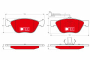 GDB1212DTE Sada brzdových destiček, kotoučová brzda DTEC COTEC TRW