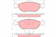 GDB1246 Sada brzdových destiček, kotoučová brzda TRW
