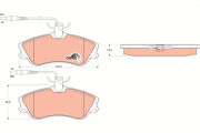 GDB1260 Sada brzdových destiček, kotoučová brzda COTEC TRW