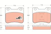 GDB1279 Sada brzdových destiček, kotoučová brzda COTEC TRW