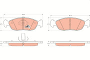 GDB1322 Sada brzdových destiček, kotoučová brzda COTEC TRW