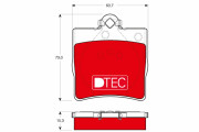 GDB1335DTE Sada brzdových destiček, kotoučová brzda DTEC COTEC TRW