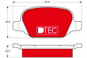 GDB1396DTE Sada brzdových destiček, kotoučová brzda DTEC COTEC TRW