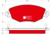 GDB1434DTE Sada brzdových destiček, kotoučová brzda DTEC COTEC TRW