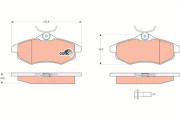GDB1495 Sada brzdových destiček, kotoučová brzda COTEC TRW