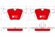 GDB1499DTE Sada brzdových destiček, kotoučová brzda DTEC COTEC TRW