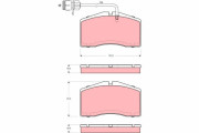 GDB1506 Sada brzdových destiček, kotoučová brzda TRW