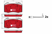GDB1543DTE Sada brzdových destiček, kotoučová brzda DTEC COTEC TRW