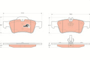 GDB1546 Sada brzdových destiček, kotoučová brzda COTEC TRW