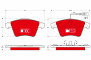 GDB1556DTE Sada brzdových destiček, kotoučová brzda DTEC COTEC TRW