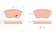 GDB1579 Sada brzdových destiček, kotoučová brzda COTEC TRW