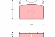 GDB159 Sada brzdových destiček, kotoučová brzda TRW