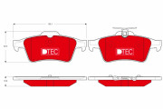 GDB1621DTE Sada brzdových destiček, kotoučová brzda DTEC COTEC TRW