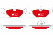 GDB1626DTE Sada brzdových destiček, kotoučová brzda DTEC COTEC TRW