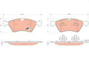 GDB1642 Sada brzdových destiček, kotoučová brzda COTEC TRW