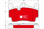 GDB1653DTE Sada brzdových destiček, kotoučová brzda DTEC COTEC TRW