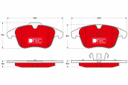 GDB1683DTE Sada brzdových destiček, kotoučová brzda DTEC COTEC TRW