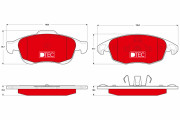 GDB1690DTE Sada brzdových destiček, kotoučová brzda DTEC COTEC TRW