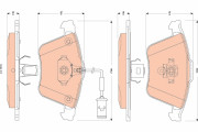 GDB1832 Sada brzdových destiček, kotoučová brzda TRW