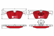 GDB1919DTE Sada brzdových destiček, kotoučová brzda DTEC COTEC TRW