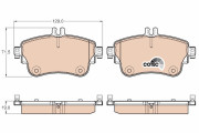 GDB1933 Sada brzdových destiček, kotoučová brzda COTEC TRW