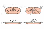 GDB2266 Sada brzdových destiček, kotoučová brzda TRW