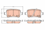 GDB2317 TRW sada brzdových platničiek kotúčovej brzdy GDB2317 TRW