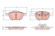 GDB2348 Sada brzdových destiček, kotoučová brzda TRW