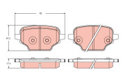 GDB2410 Sada brzdových destiček, kotoučová brzda TRW