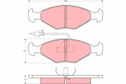 GDB281 Sada brzdových destiček, kotoučová brzda TRW