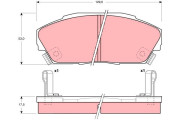 GDB3034DT Sada brzdových destiček, kotoučová brzda DTEC COTEC TRW