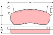 GDB303DT Sada brzdových destiček, kotoučová brzda DTEC COTEC TRW