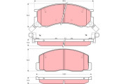 GDB3086DT Sada brzdových destiček, kotoučová brzda DTEC COTEC TRW