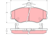 GDB3089DT Sada brzdových destiček, kotoučová brzda DTEC COTEC TRW