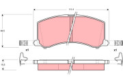 GDB3091DT Sada brzdových destiček, kotoučová brzda DTEC COTEC TRW