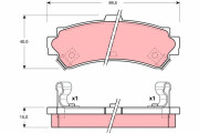 GDB3115 Sada brzdových destiček, kotoučová brzda TRW