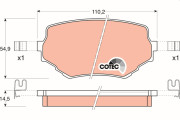 GDB3132 Sada brzdových destiček, kotoučová brzda COTEC TRW