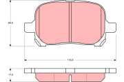 GDB3152DT Sada brzdových destiček, kotoučová brzda DTEC COTEC TRW