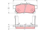 GDB3160DT Sada brzdových destiček, kotoučová brzda DTEC COTEC TRW