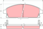 GDB3167 Sada brzdových destiček, kotoučová brzda TRW