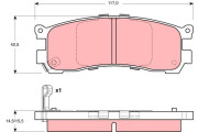 GDB3179DT Sada brzdových destiček, kotoučová brzda DTEC COTEC TRW