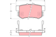 GDB3191DT Sada brzdových destiček, kotoučová brzda DTEC COTEC TRW