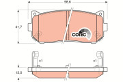 GDB3203DT Sada brzdových destiček, kotoučová brzda DTEC COTEC TRW