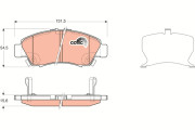 GDB3212DT Sada brzdových destiček, kotoučová brzda DTEC COTEC TRW