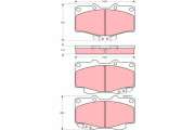 GDB3213 Sada brzdových destiček, kotoučová brzda TRW