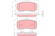GDB3220DT Sada brzdových destiček, kotoučová brzda DTEC COTEC TRW